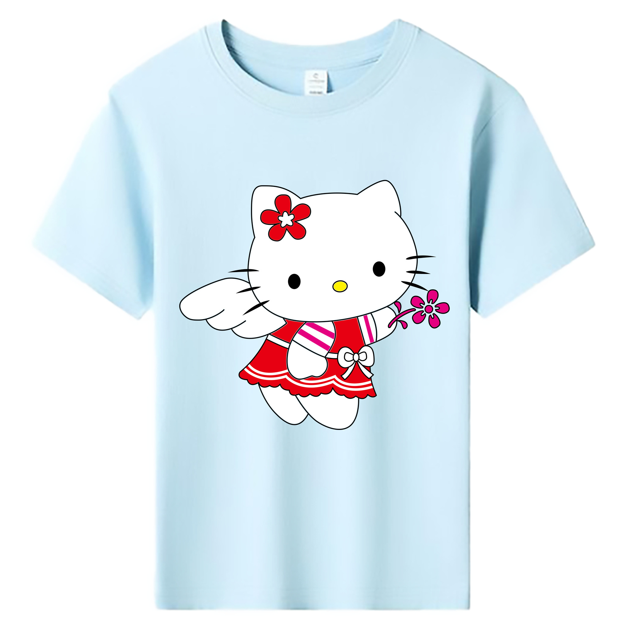 （画像用） Hello Kitty ハローキティ 綿100％キッズTシャツ（フロントプリント）